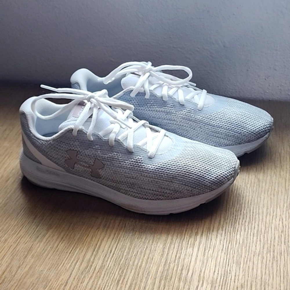 Under Armour White and Gray Athletic Shoes